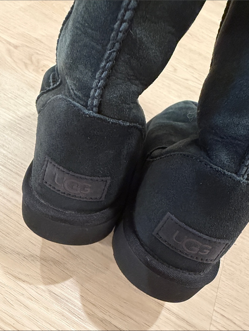 Women's Tall 8 Suede Winter Boots - Black - Picture 6 of 7
